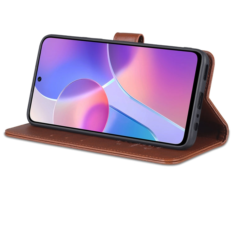 For Honor X30i AZNS Sheepskin Texture Flip Leather Phone Case(Brown) by AZNS