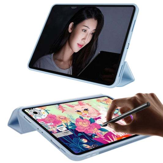 For Xiaomi Pad 5 / Pad 5 Pro Skin Feel Matte Honeycomb Leather Tablet Case with Tri-fold Bracket(Black) by bashfashion