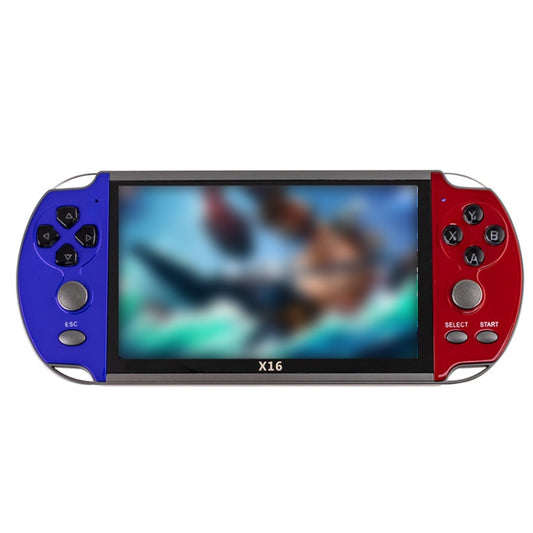 X16 6.5 inch Screen Classic Handheld Game Console with 8GB Memory(Blue+Red) by bashfashion