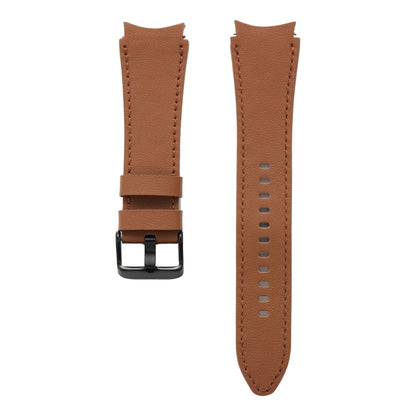 For Samsung Galaxy Watch4 40mm/44mm Double-sided Leather Watch Band(Dark Blue) by bashfashion