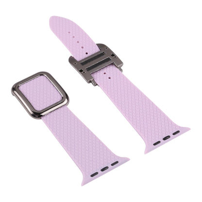 Black Buckle Silicone Watch Band For Apple Watch Ultra 49mm&Watch Ultra 2 49mm / Series 9&8&7 45mm / SE 3&SE 2&6&SE&5&4 44mm / 3&2&1 42mm(Cactus Green) by bashfashion