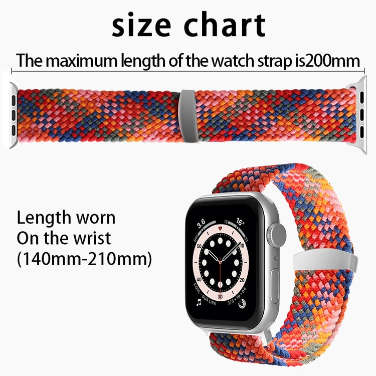 Nylon Braid Watch Band For Apple Watch Ultra 49mm&Watch Ultra 2 49mm / Series 9&8&7 45mm / SE 3&SE 2&6&SE&5&4 44mm / 3&2&1 42mm(Red) by bashfashion