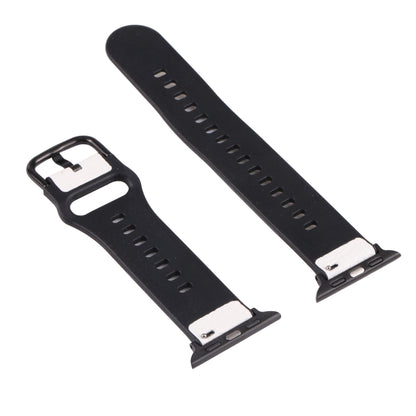 Litchi TPU Watch Band For Apple Watch Series 9&8&7 41mm / SE 3&SE 2&6&SE&5&4 40mm / 3&2&1 38mm(White Black) by bashfashion