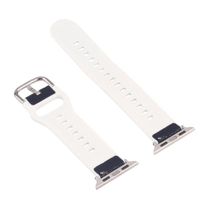 Litchi TPU Watch Band For Apple Watch Ultra 49mm&Watch Ultra 2 49mm / Series 9&8&7 45mm / SE 3&SE 2&6&SE&5&4 44mm / 3&2&1 42mm(Blue White) by bashfashion