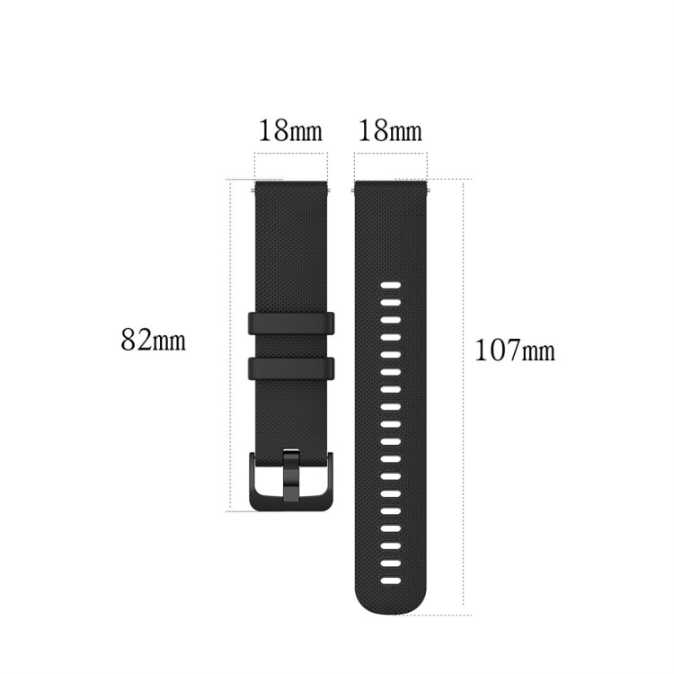 For Garmin Silicone Smart Watch Watch Band, Size:18mm Universal(White) by bashfashion