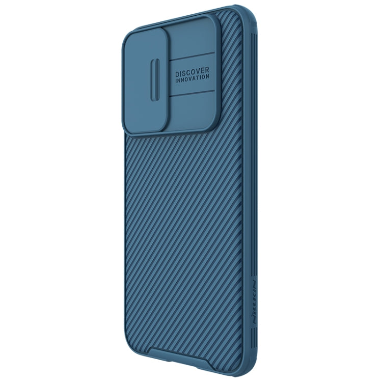 For Samsung Galaxy S22+ 5G NILLKIN Black Mirror Pro Series Camshield Phone Case(Blue) by NILLKIN