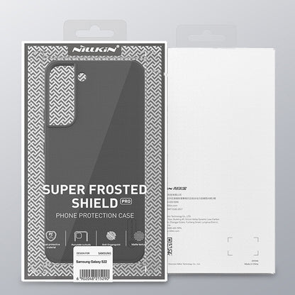 For Samsung Galaxy S22 5G NILLKIN Super Frosted Shield Pro PC + TPU Phone Case(Black) by NILLKIN