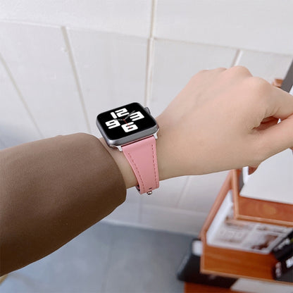 Genuine Leather Watch Band For Apple Watch Series 9&8&7 41mm / SE 3&SE 2&6&SE&5&4 40mm / 3&2&1 38mm(Grey) by bashfashion