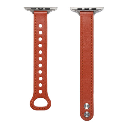 Double Rivets Leather Watch Band for Apple Watch Ultra 49mm&Watch Ultra 2 49mm / Series 9&8&7 45mm / SE 3&SE 2&6&SE&5&4 44mm / 3&2&1 42mm(White) by bashfashion