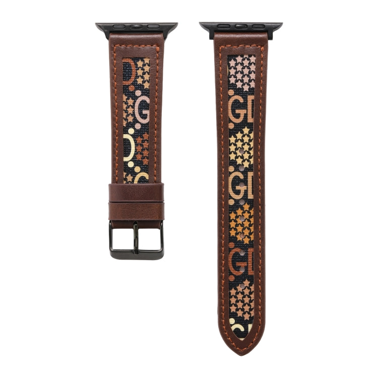 Genuine Leather + GD Knitting Watch Band for Apple Watch Ultra 49mm&Watch Ultra 2 49mm / Series 9&8&7 45mm / SE 3&SE 2&6&SE&5&4 44mm / 3&2&1 42mm(Beige) by bashfashion