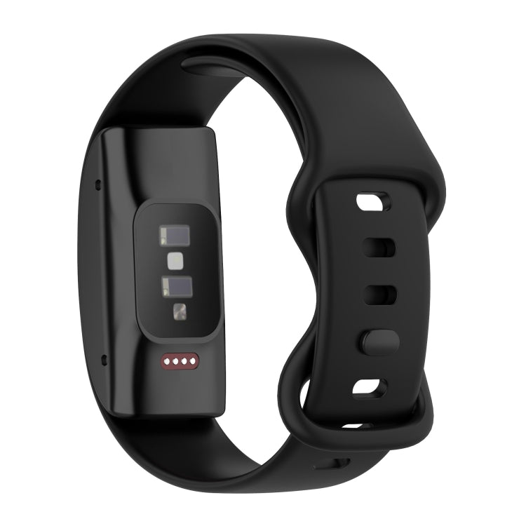 For Amazon Halo 1st Generation Butterfly Buckle Solid Color Silicone Watch Band(Black) by bashfashion