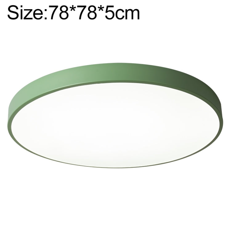 Macaron LED Round Ceiling Lamp, White Light, Size:78cm(Green) by bashfashion