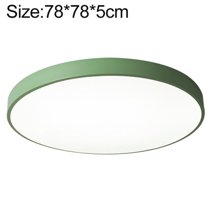 Macaron LED Round Ceiling Lamp, White Light, Size:78cm(Green) by bashfashion