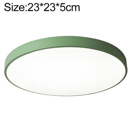 Macaron LED Round Ceiling Lamp, Stepless Dimming, Size:23cm(Green) by bashfashion