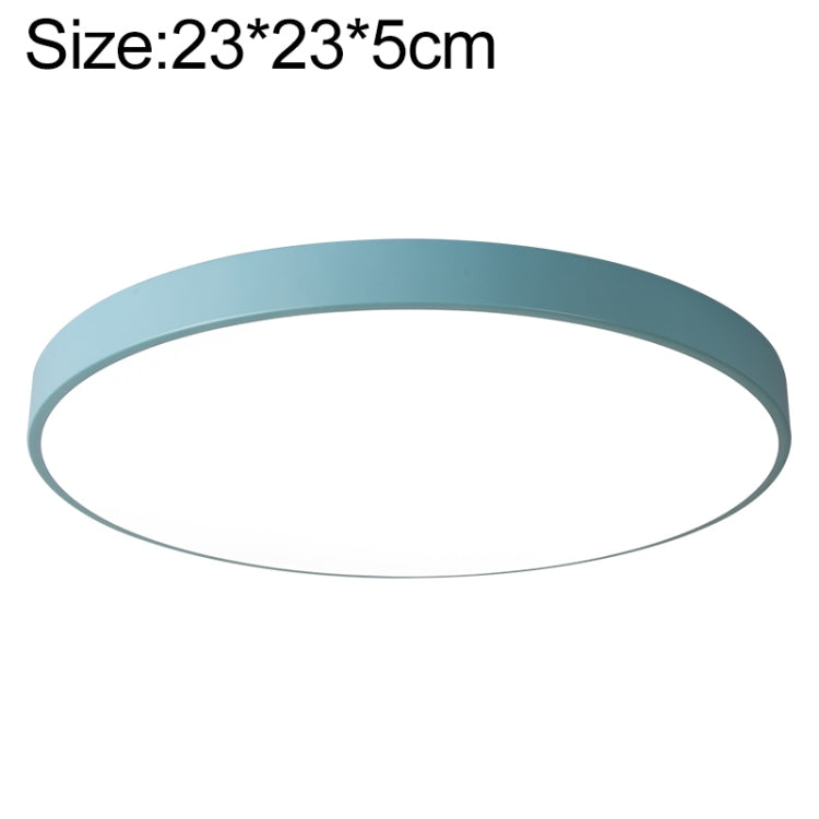 Macaron LED Round Ceiling Lamp, Stepless Dimming, Size:23cm(Blue) by bashfashion