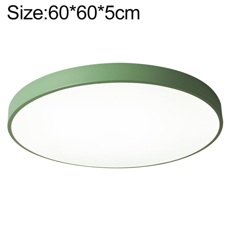 Macaron LED Round Ceiling Lamp, Stepless Dimming, Size:60cm(Green) by bashfashion