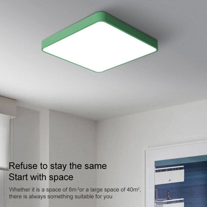 Macaron LED Square Ceiling Lamp, Stepless Dimming, Size:40cm(Green) by bashfashion