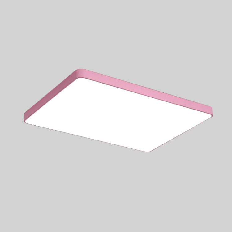 Macaron LED Rectangle Ceiling Lamp, White Light, Size:110x70cm(Pink) by bashfashion
