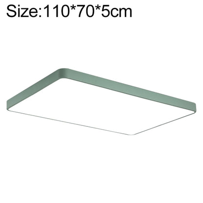 Macaron LED Rectangle Ceiling Lamp, 3-Colors Light, Size:110x70cm(Green) by bashfashion