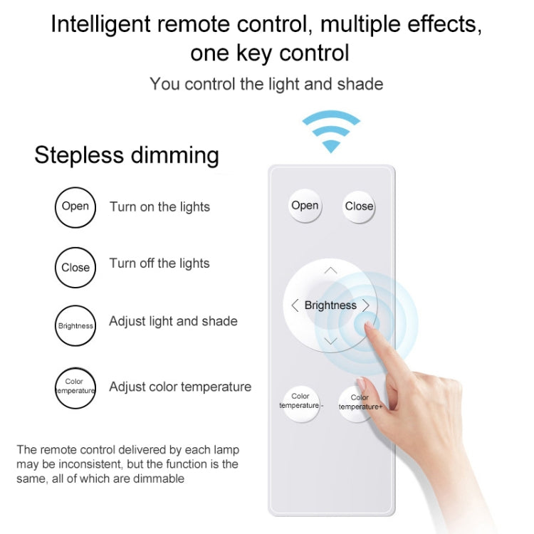 Macaron LED Rectangle Ceiling Lamp, Stepless Dimming, Size:110x70cm(Green) by bashfashion