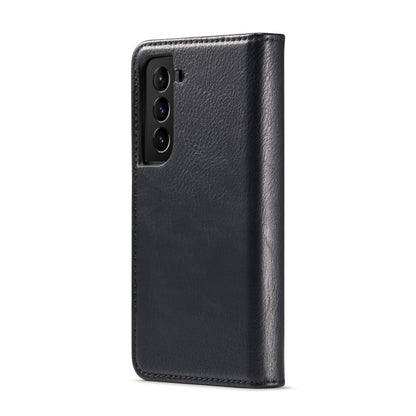 For Samsung Galaxy S22 5G DG.MING Crazy Horse Texture Detachable Magnetic Leather Phone Case(Black) by DG.MING
