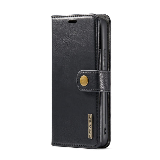 For Samsung Galaxy S22+ 5G DG.MING Crazy Horse Texture Detachable Magnetic Leather Phone Case(Black) by DG.MING