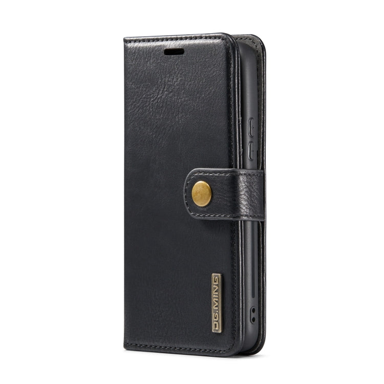 For Samsung Galaxy S22+ 5G DG.MING Crazy Horse Texture Detachable Magnetic Leather Phone Case(Black) by DG.MING