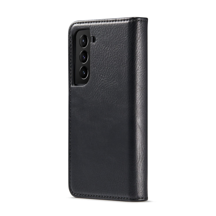 For Samsung Galaxy S22+ 5G DG.MING Crazy Horse Texture Detachable Magnetic Leather Phone Case(Black) by DG.MING