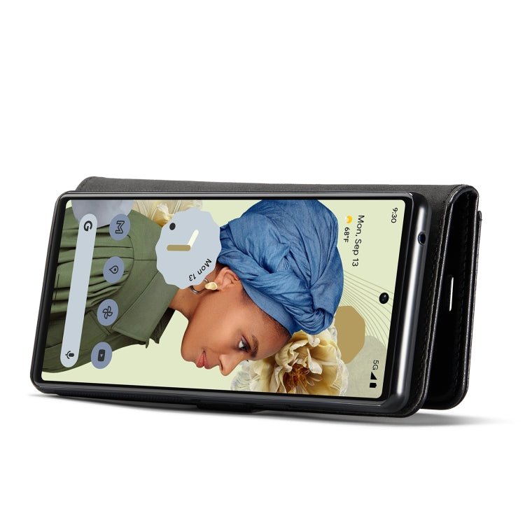 For Google Pixel 6 Pro DG.MING Crazy Horse Texture Detachable Magnetic Leather Phone Case(Black) by DG.MING