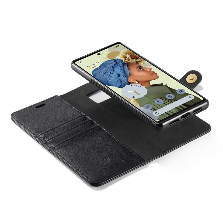 For Google Pixel 6 Pro DG.MING Crazy Horse Texture Detachable Magnetic Leather Phone Case(Black) by DG.MING