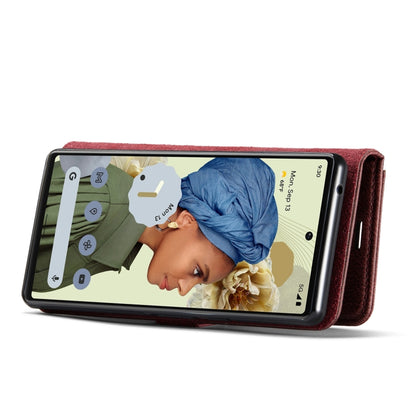 For Google Pixel 6 Pro DG.MING Crazy Horse Texture Detachable Magnetic Leather Phone Case(Red) by DG.MING