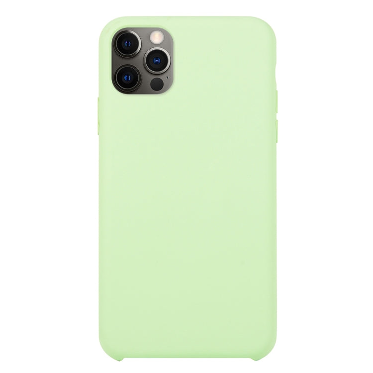 For iPhone 12 Pro Max Solid Silicone Phone Case(Mint Green) by bashfashion