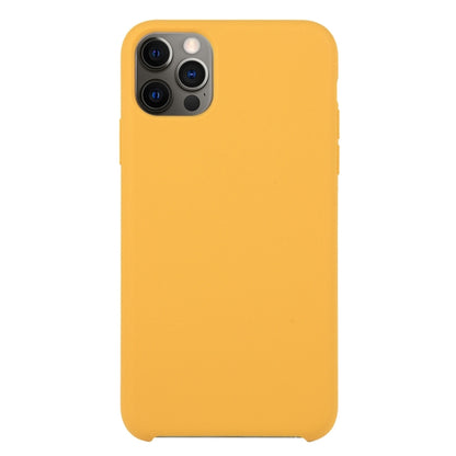 For iPhone 12 Pro Max Solid Silicone Phone Case(Gold) by bashfashion