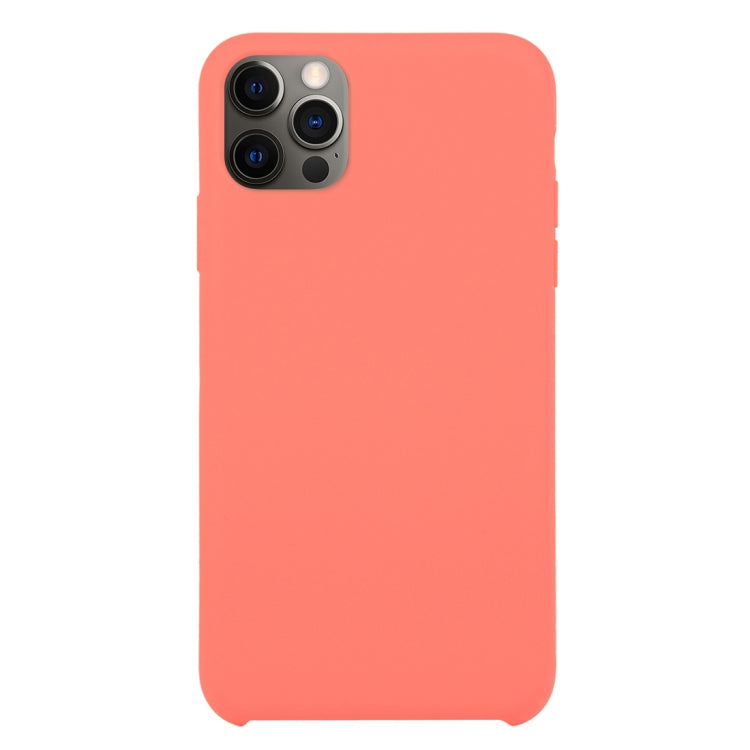 For iPhone 12 Pro Max Solid Silicone Phone Case(Peach Red) by bashfashion