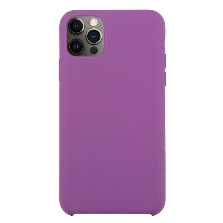 For iPhone 12 Pro Max Solid Silicone Phone Case(Purple) by bashfashion
