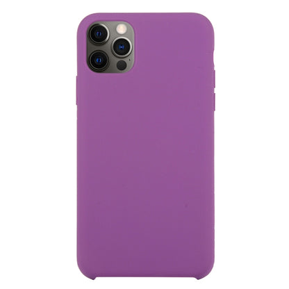 For iPhone 12 Pro Max Solid Silicone Phone Case(Purple) by bashfashion