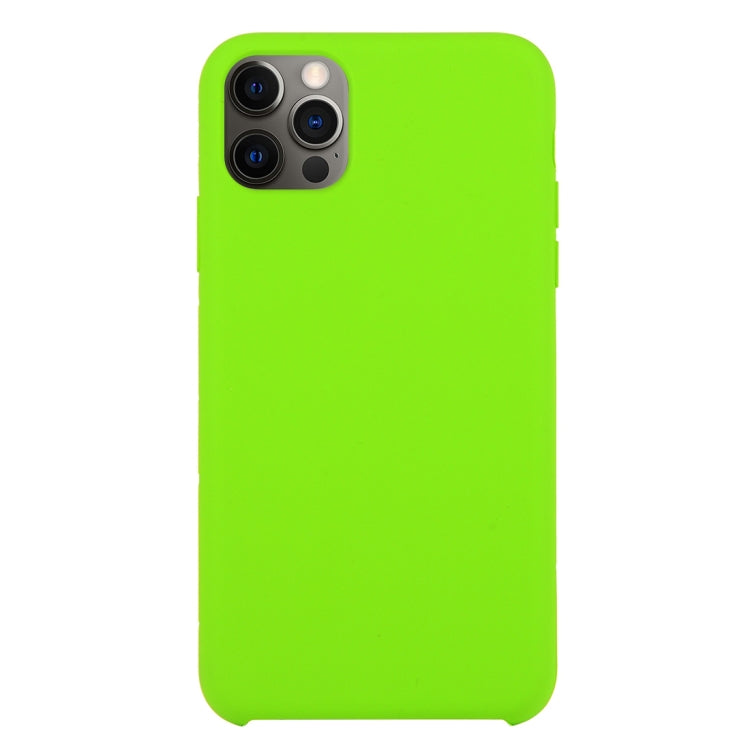 For iPhone 12 Pro Max Solid Silicone Phone Case(Dark Green) by bashfashion
