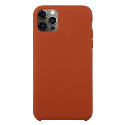 For iPhone 12 Pro Max Solid Silicone Phone Case(Saddle Brown) by bashfashion