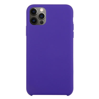 For iPhone 12 Pro Max Solid Silicone Phone Case(Deep Purple) by bashfashion