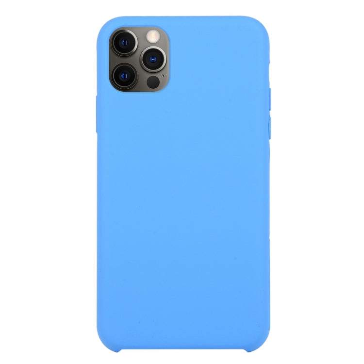 For iPhone 12 Pro Max Solid Silicone Phone Case(Deep Blue) by bashfashion