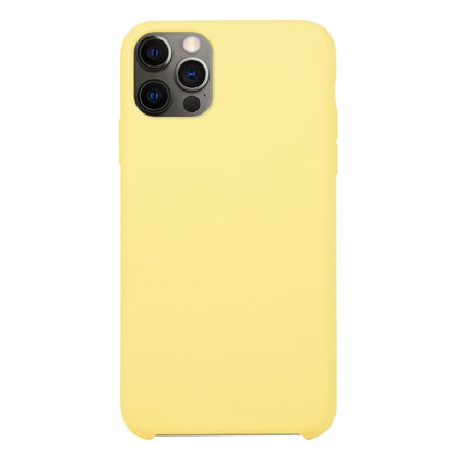 For iPhone 12 Pro Max Solid Silicone Phone Case(Yellow) by bashfashion