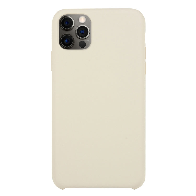 For iPhone 12 Pro Max Solid Silicone Phone Case(Antique White) by bashfashion