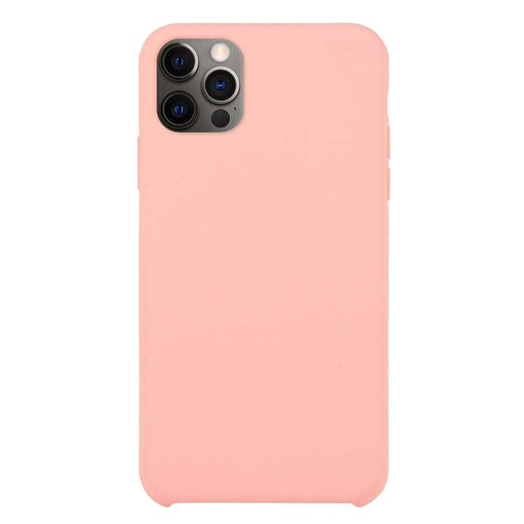 For iPhone 12 Pro Max Solid Silicone Phone Case(Pink) by bashfashion