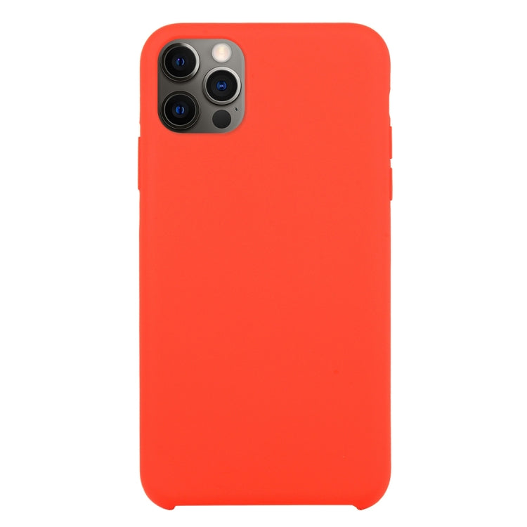 For iPhone 12 Pro Max Solid Silicone Phone Case(Red) by bashfashion