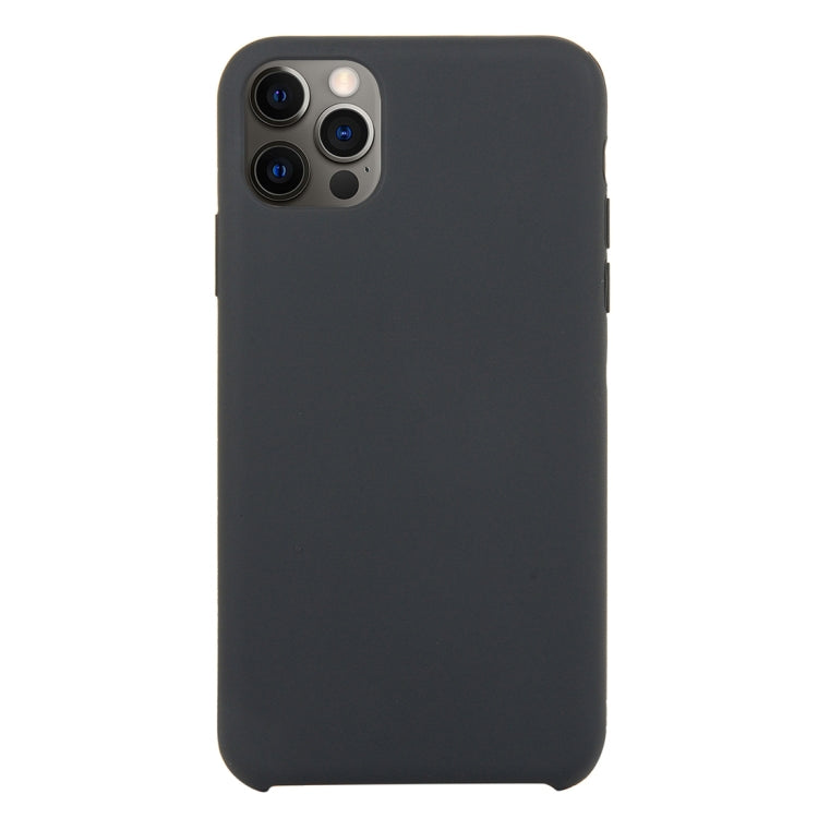 For iPhone 12 Pro Max Solid Silicone Phone Case(Ash) by bashfashion