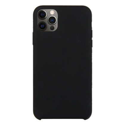 For iPhone 12 Pro Max Solid Silicone Phone Case(Black) by bashfashion