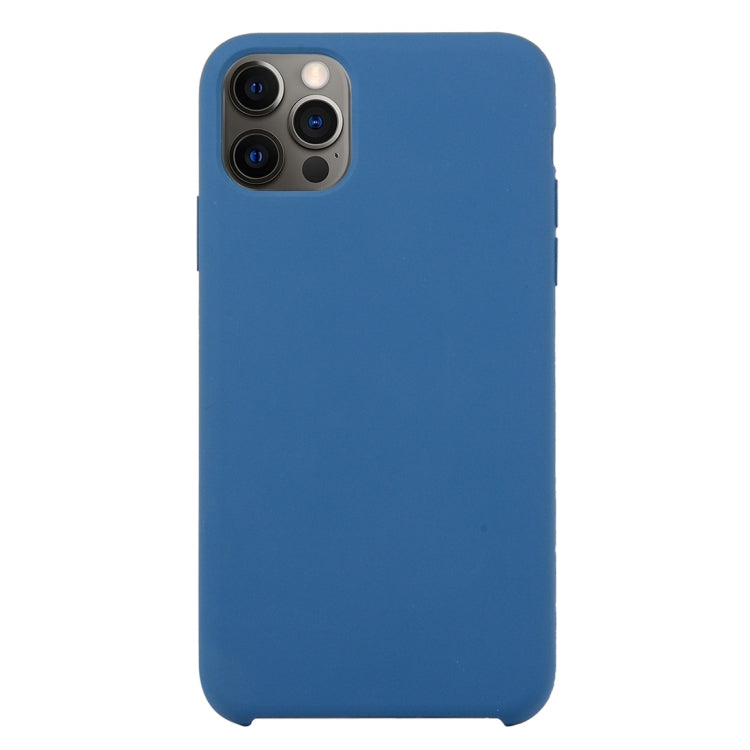 For iPhone 12 Pro Max Solid Silicone Phone Case(Sea Blue) by bashfashion