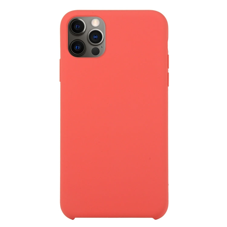 For iPhone 12 Pro Max Solid Silicone Phone Case(Camellia Red) by bashfashion