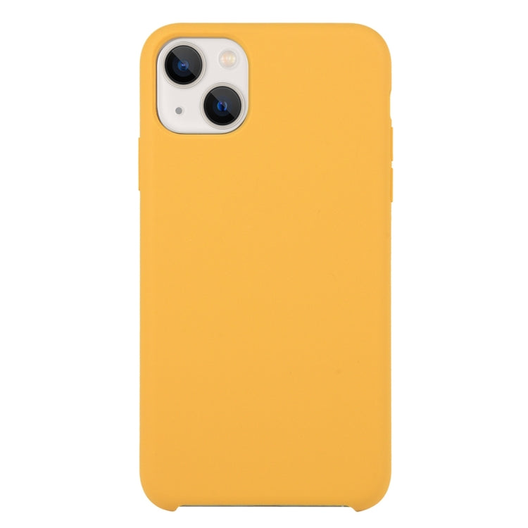For iPhone 13 Solid Silicone Phone Case(Gold) by bashfashion