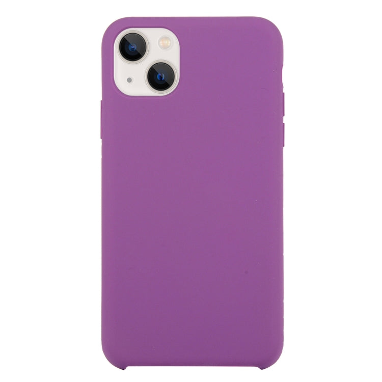 For iPhone 13 Solid Silicone Phone Case(Purple) by bashfashion